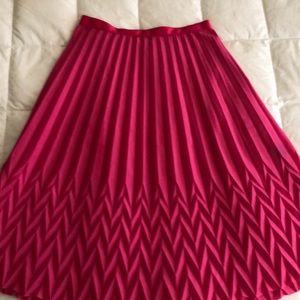 Hot Pink Midi skirt from Anthro